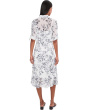 Short Sleeve Floral Chiffon Shirt Dress