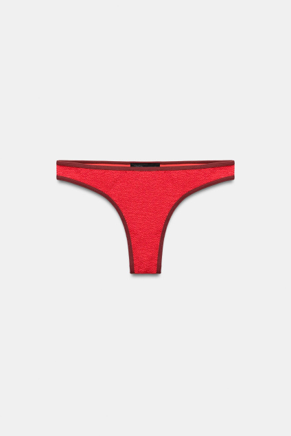 Zara Трусики-БИКИНИ С КОНТРАСТНЫМ ТЕКСТУРНЫМ РИСУНКОМ 543529023-600-1