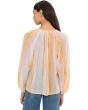 Tie Neck Shirring Long Sleeve