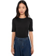 Organic Cotton Stretch Rib Crew Neck Top