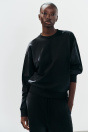 Zara Черная ТОЛСТОВКА С ЭФФЕКТОМ СТИРКИ
