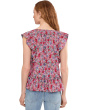 Petite Flutter Sleeve Peplum Woven Top with Ties