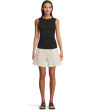 Rib Slub Side Pleat Tank