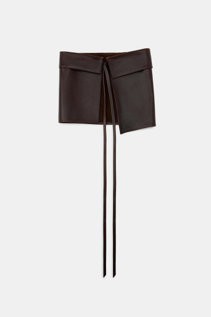 Zara Юбочный ремень из 100% кожи 498773537-700-85