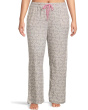 Plus Novelty Long Sleeve Girlfriend Pajama Set