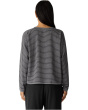 Striped Cozy Brushed Terry Round Neck Cropped Box Top
