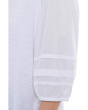 Mixed Signals - Knit Woven Combo Top With Balloon Sleeves