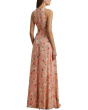 Floral Ruffle-Trim Georgette Gown