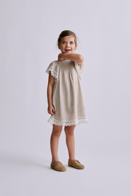 Zara БЛЕСТЯЩЕЕ КРУЖЕВНОЕ ПЛАТЬЕ 521394061-710-18