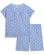 Plus Size Short Sleeve Henley Bermuda Short Pajama Set