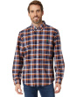 U.S. POLO ASSN. Мужская тканая рубашка в оксфордскую клетку с длинным рукавом Slim Fit