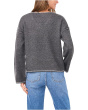 V-Neck with Contrast Crochet Stitch At Seam