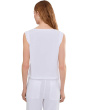 Rolled Edge Sleeveless Boatneck
