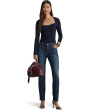 Mid-Rise Straight Ankle Jeans