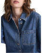 Airy Denim Boxy Mini Shirtdress