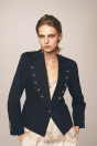 Zara Блейзер В ТОНКУЮ ПОЛОСКУ - THE ITEM Blue
