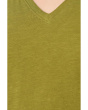 Organic Cotton Slubby Jersey V-Neck Short Sleeve Tee