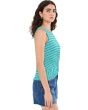 Sleeveless Crew Neck Twist Front Knit Top