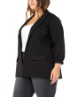 Plus Size Boyfriend Blazer w/ Princess Darts