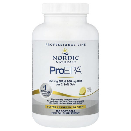 Nordic Naturals, ProEPA™, со вкусом лимона, 180 капсул