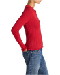 Snowy Lace Stitch Melody Collar Long Sleeve Top