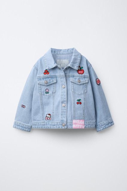 Zara ДЖИНСОВАЯ КУРТКА HELLO KITTY SANRIO 495670066-400-18