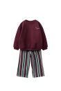 Zara КОМПЛЕКТ ДЛЯ БЕГА С ТОЛСТОВКОЙ И ШИРОКИМИ БРЮКАМИ бордового цвета