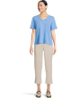 Petite Organic Cotton Stretch Corduroy High Waisted Straight Ankle Jean