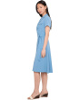 Short Sleeve Self Tie Jacket Dress