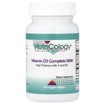 Nutricology, Комплекс с витамином D3 5000, 120 растительных капсул