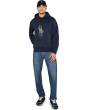 Leather-Pony Double-Knit Hoodie