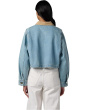 Coffee Run Denim Cropped Jacket in Blue