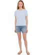 Jacee Shirred Shoulder Tee