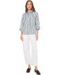 Y Neck Shirt With Adjustable Sleeve