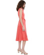 Short Sleeve Self Tie Cotton Midi A-Line