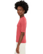 Double Layer V-Neck 1/2 Sleeve Rib Knit Top