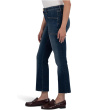 Kelsey High-Rise Flare Frt Pockets Inset Raw Hem in Precocious