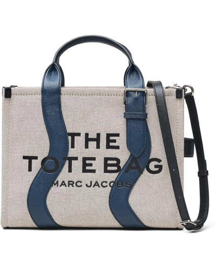Marc Jacobs Женская волнистая холщовая сумка-тоут среднего размера