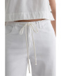 Stella Mid-Rise Cinched Wide Leg Palazzo in White