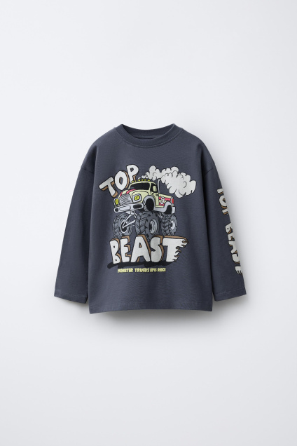 Zara Футболка С ПРИНТОМ MONSTERS WHEELS 495707847-807-18