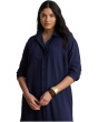 Plus Size Double-Faced Georgette Shirtdress