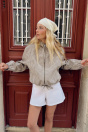 Zara КУРТКА В КЛЕТКУ С КАПЮШОНОМ