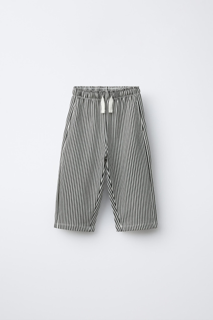 Zara ТРИКОТАЖНЫЕ БРЮКИ В ПОЛОСКУ 496762680-070-18