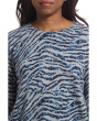 Wild at Heart - Rounded Neck Printed Sweater with Front Seam Detail