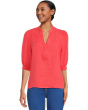 Mialeigh Elbow Sleeve Linen Top