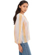 Tie Neck Shirring Long Sleeve