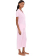 Petite Short Sleeve Notch Top & Capri Pajama Set