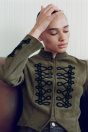 Zara КУРТКА ИЗ ЗАМШИ ЦВЕТА ХАКИ С ЗАСТЕЖКОЙ-МОЛНИЕЙ
