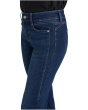 Marilyn Straight Paneled Seam Detail Jeans in Blacken Blue