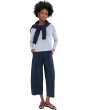 Petite Organic Linen Cotton Slub Crew Neck Sweater